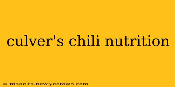 culver's chili nutrition