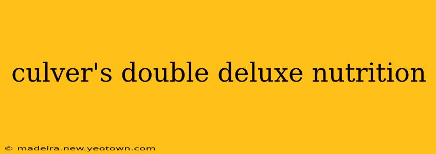 culver's double deluxe nutrition