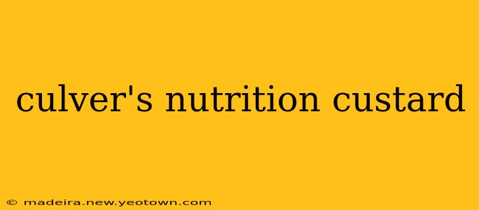 culver's nutrition custard