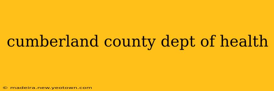 cumberland county dept of health