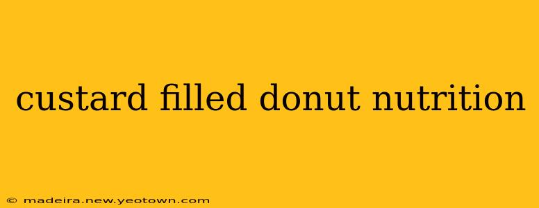 custard filled donut nutrition