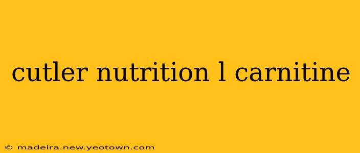 cutler nutrition l carnitine