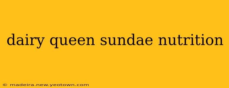 dairy queen sundae nutrition