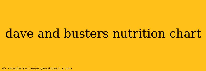 dave and busters nutrition chart