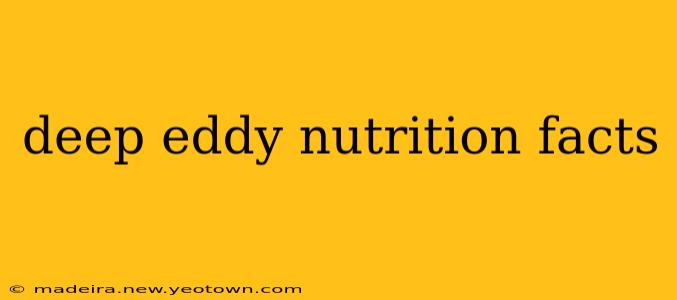 deep eddy nutrition facts