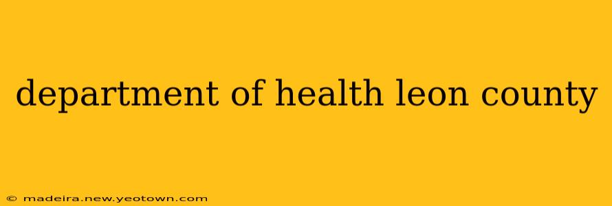 department of health leon county