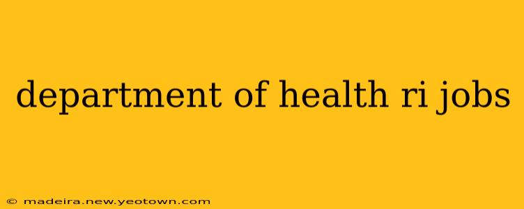 department of health ri jobs