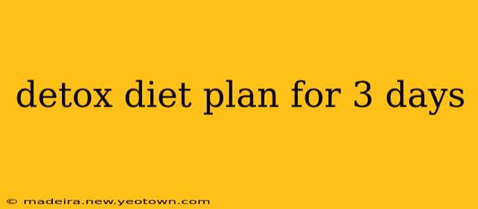 detox diet plan for 3 days