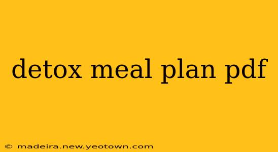 detox meal plan pdf
