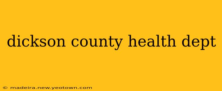 dickson county health dept