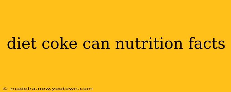 diet coke can nutrition facts