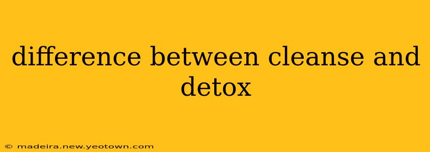 difference between cleanse and detox