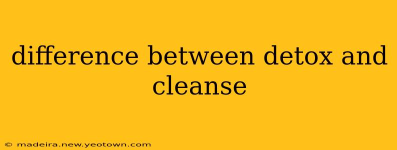 difference between detox and cleanse