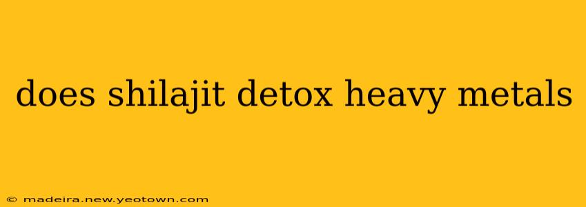does shilajit detox heavy metals