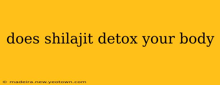 does shilajit detox your body