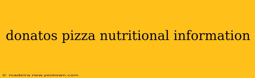 donatos pizza nutritional information