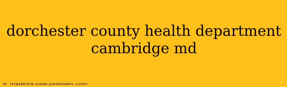 dorchester county health department cambridge md