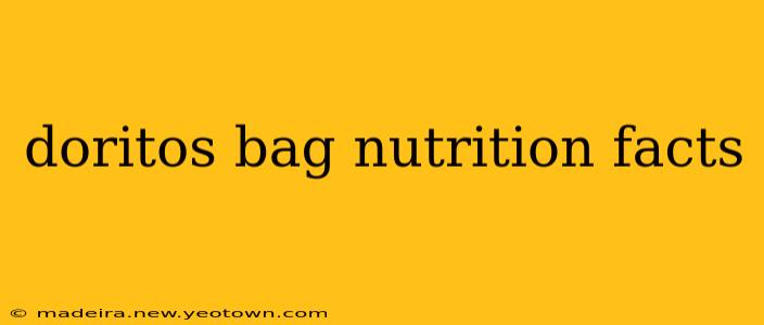 doritos bag nutrition facts
