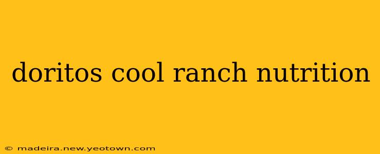 doritos cool ranch nutrition
