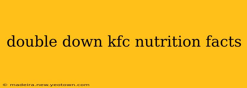 double down kfc nutrition facts