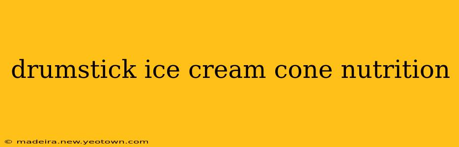 drumstick ice cream cone nutrition