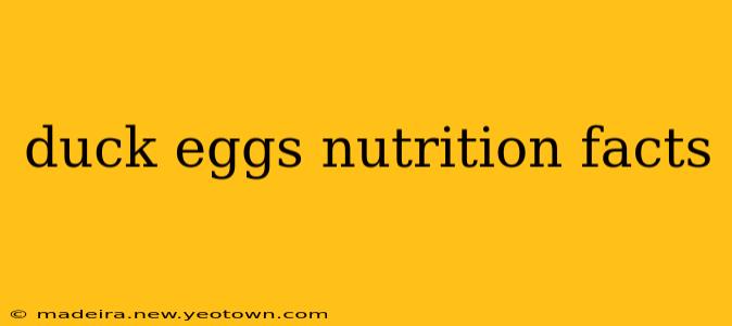 duck eggs nutrition facts