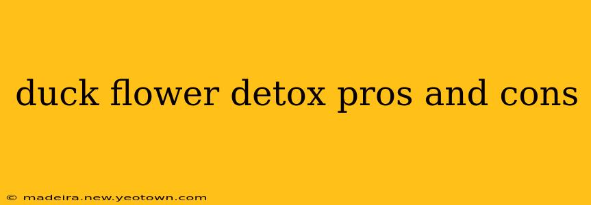 duck flower detox pros and cons