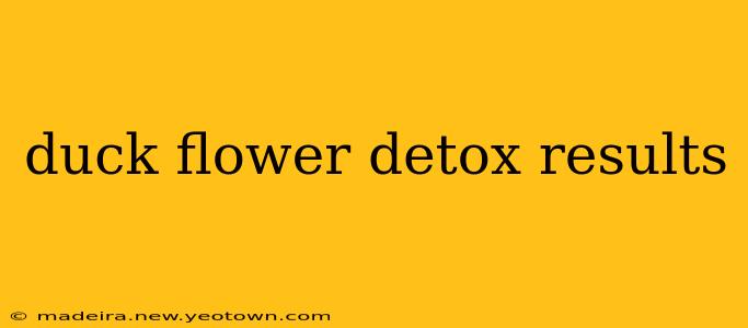 duck flower detox results