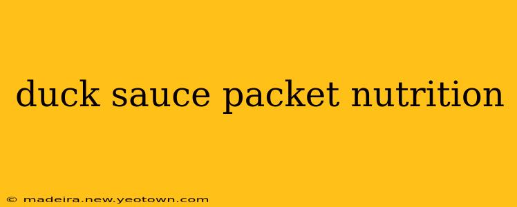 duck sauce packet nutrition