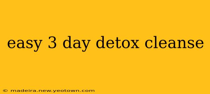 easy 3 day detox cleanse