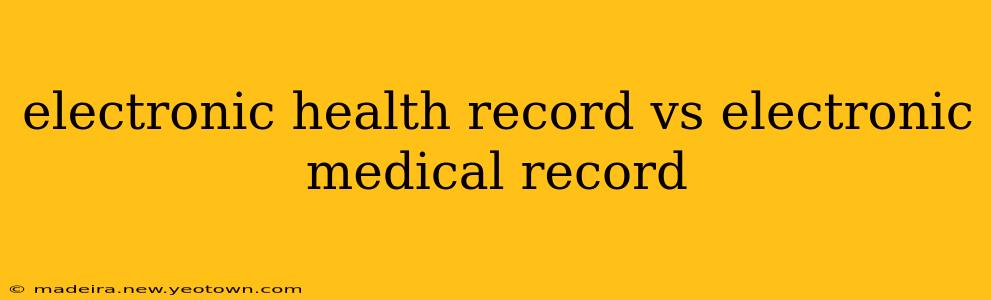 electronic health record vs electronic medical record