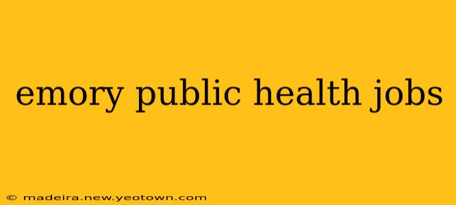 emory public health jobs