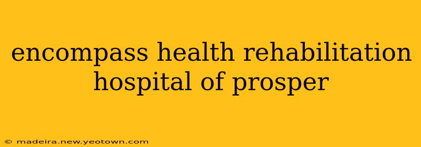 encompass health rehabilitation hospital of prosper