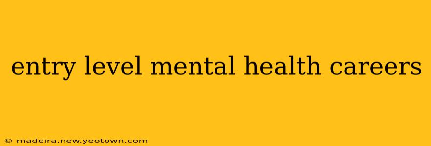 entry level mental health careers