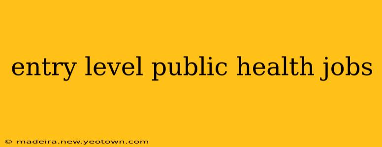 entry level public health jobs