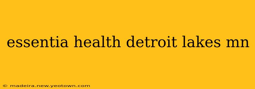 essentia health detroit lakes mn