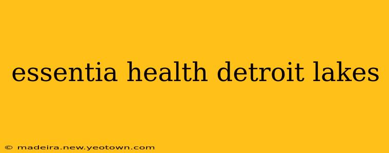 essentia health detroit lakes