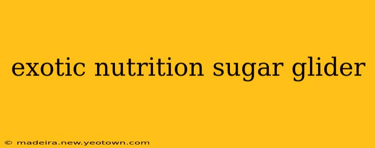 exotic nutrition sugar glider