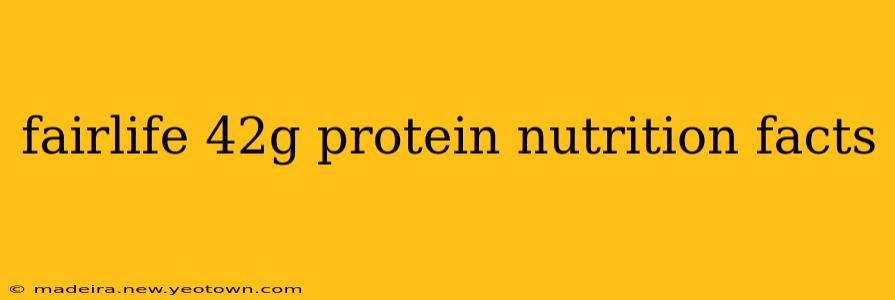 fairlife 42g protein nutrition facts