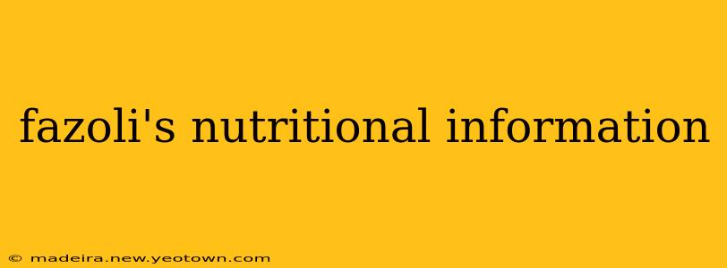 fazoli's nutritional information