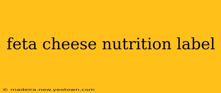 feta cheese nutrition label