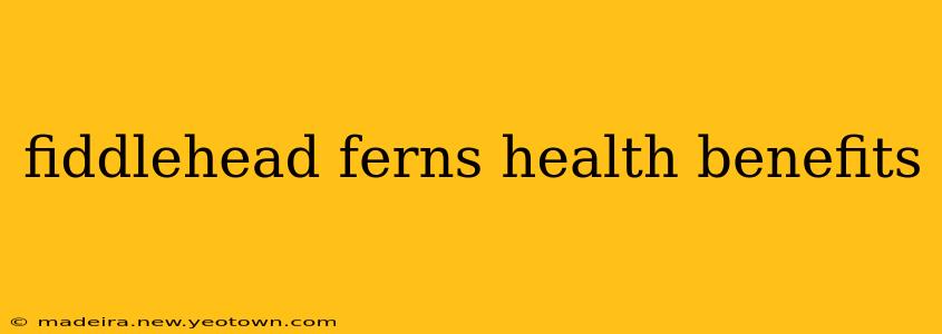 fiddlehead ferns health benefits
