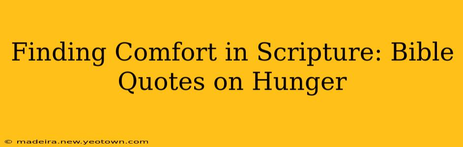Finding Comfort in Scripture: Bible Quotes on Hunger