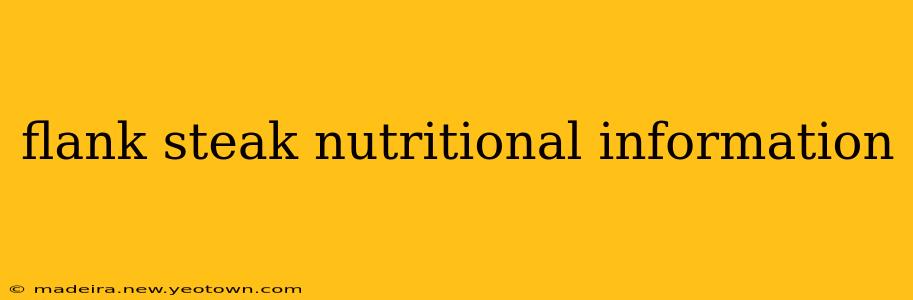 flank steak nutritional information
