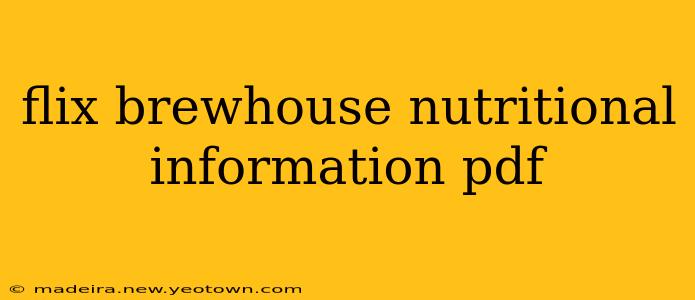 flix brewhouse nutritional information pdf