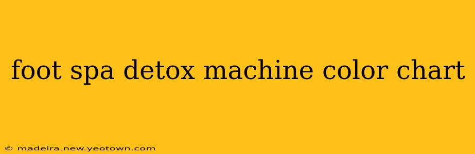 foot spa detox machine color chart