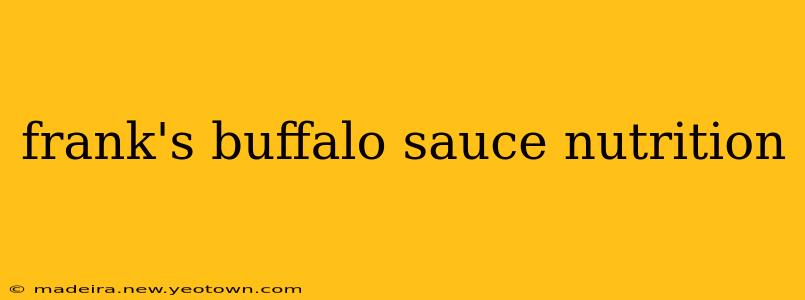 frank's buffalo sauce nutrition