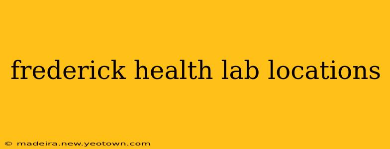 frederick health lab locations