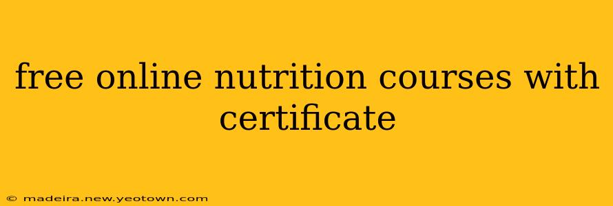 free online nutrition courses with certificate