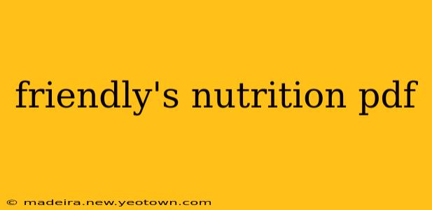 friendly's nutrition pdf